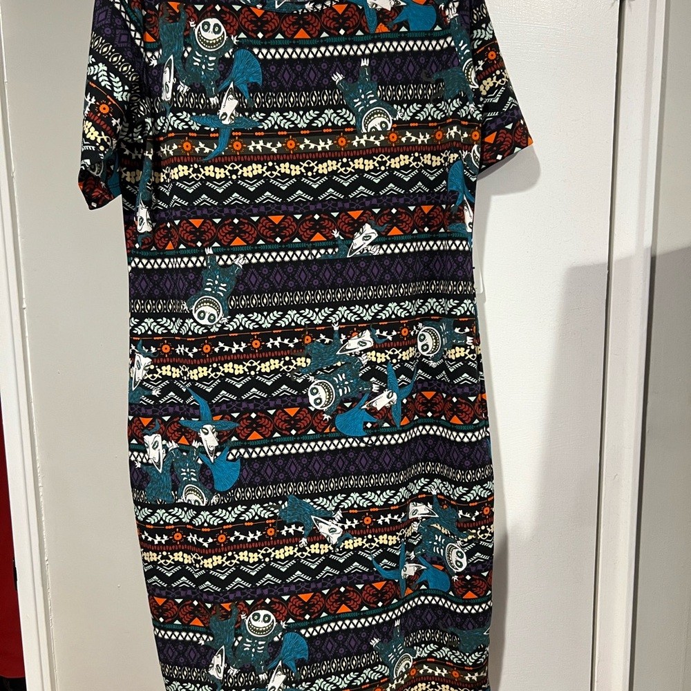 LuLaRoe Multicolor Patterned Midi Dress